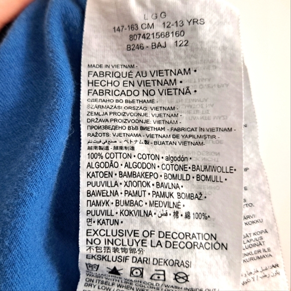 Jordan Youth Tshirt, Blue, Sz L - Picture 4 of 4